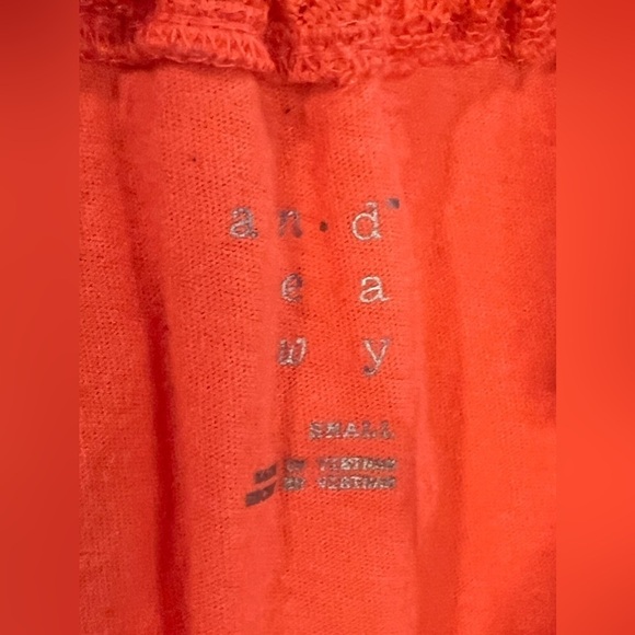 291. A New Day Orange Lace Off The Shoulder Top Small - Picture 5 of 6